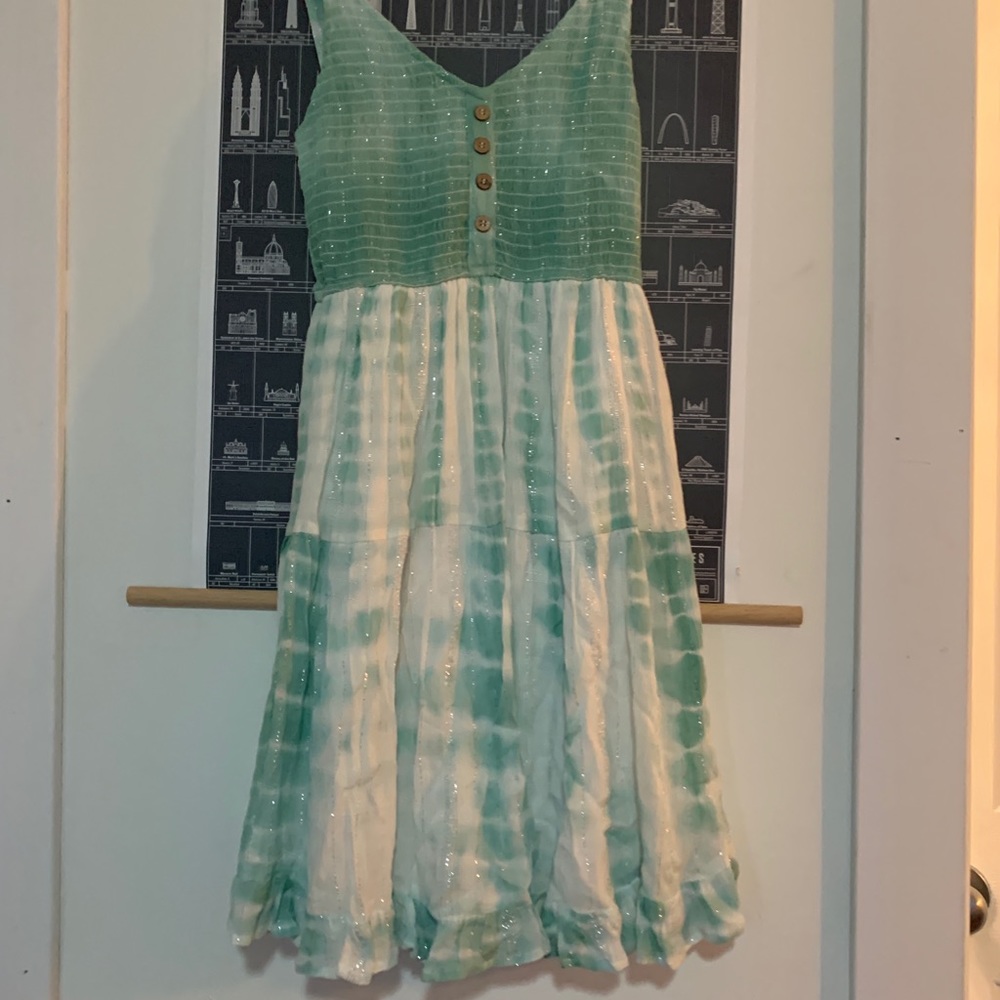 Teal and white Summer dress!
